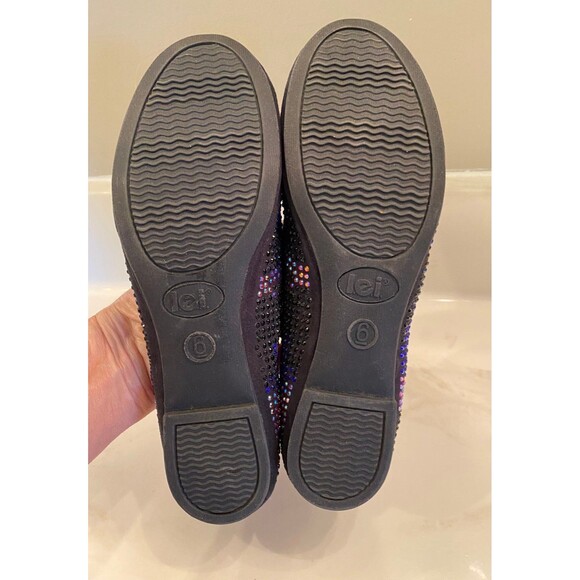 L.e.i Shoes Rainbow Flats Sparkle Women’s Slip-on Size 6 NWOT Stylish Fun Unique - Picture 7 of 9